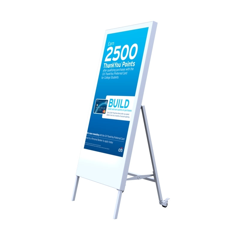 Mitsumaru 43'' Mobile Indoor Digital Signage A-Frame Display - 1080p