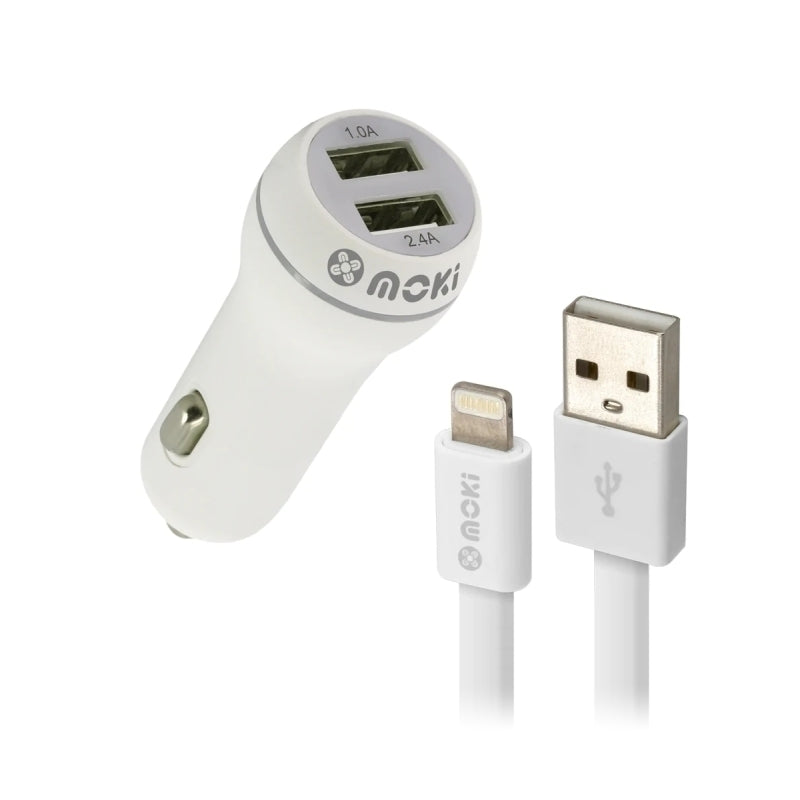 Moki Lightning Cable + Car Charger Pack - Soundz Store AUSTRALIA