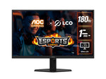 AOC 27' QD-MiniLED Monitor – QHD 180Hz, 1ms, 5000:1 contrast, 1200 nits peak HDR, Quantum Dot VA, 148% sRGB, DP 1.4, HDMI 2.0, tilt adjusable