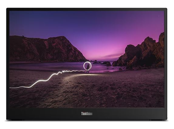 LENOVO ThinkVision M16 16' WUXGA 1920x1200 Portable Monitor 60Hz 6ms Tilt Height Adjustable 970g 178° View Angle USB-C DP 65W PD 3yr