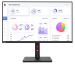 LENOVO ThinkVision T32p-30 31.5'/32' UHD Monitor IPS 4K 3840x2160 16:9 Height Adjustable Tilt Swivel Pivot DP HDMI USB-C Hub 90W PD RJ45 4xUSB3 VESA