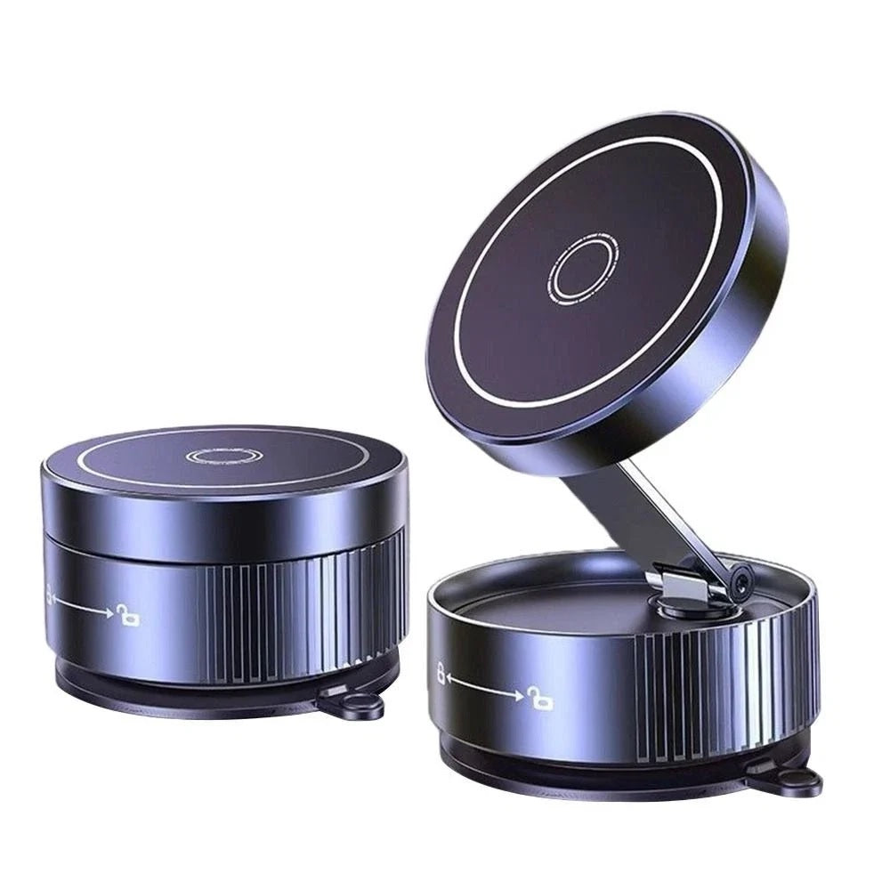 USP Magnetic Suction Cup Car Phone mount- 360° Rotatable Adjustable - Grey, Strong Magnetic Grip, Durable Build, 5 Year Warranty