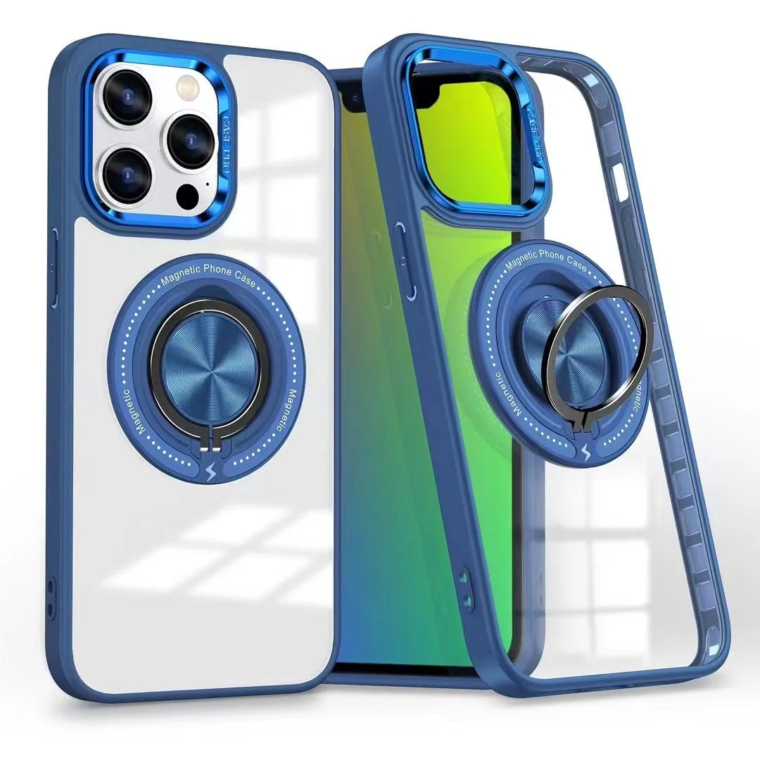USP Apple iPhone 17 (6.3') MagSafe Case with Ring Holder Dark Blue - Silicone Bumper, Drop Resistance, Scratch Protection, Durable, 5 Years Warranty