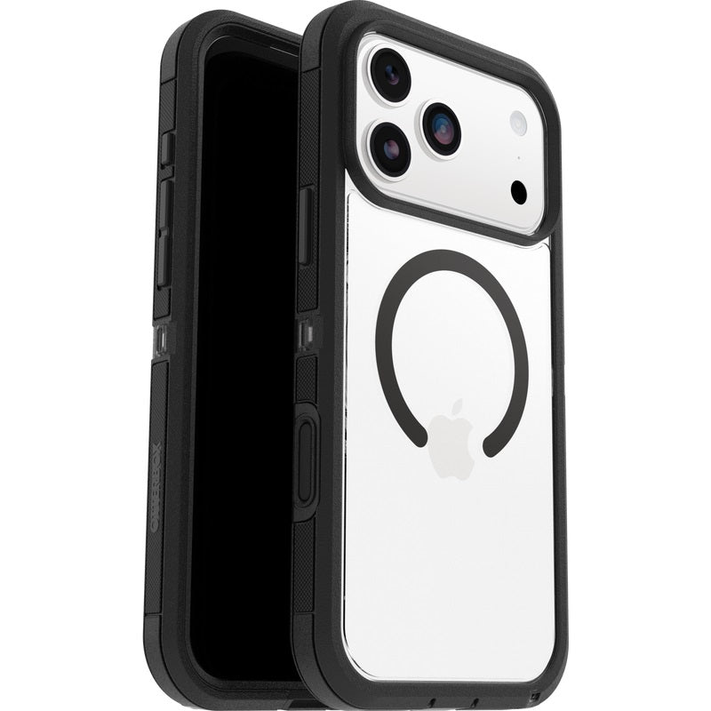 OtterBox Defender Pro XT MagSafe Apple iPhone 17 Pro (6.3') Case Dark Side (Clear/Black) - (77-98516), DROP+ 7X Military Standard, 7 Years Warranty