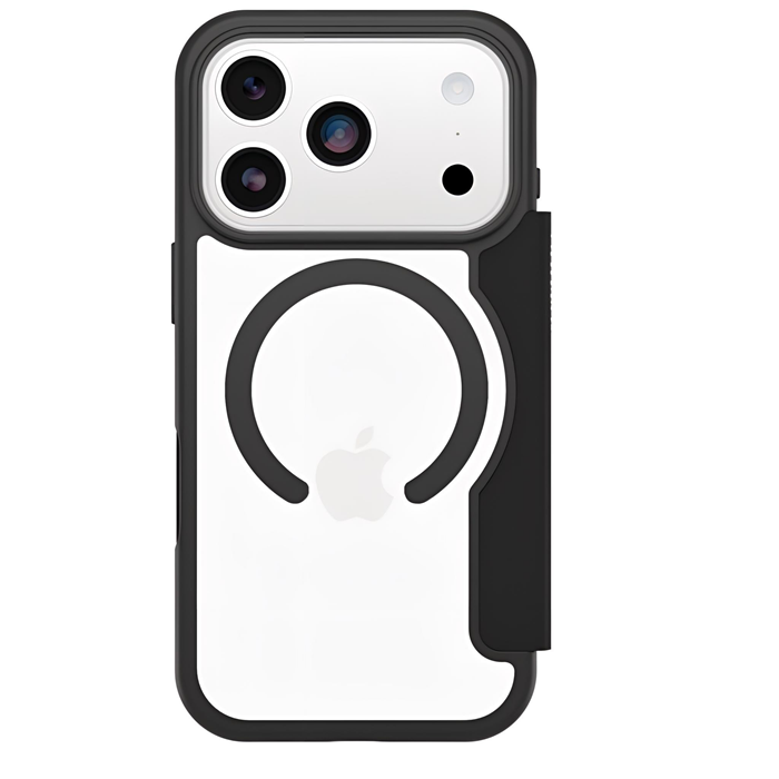 OtterBox React Folio MagSafe Apple New iPhone Pro 2026 / iPhone 17 Pro (6.3') Case Black Crystal (Clear/Black) - (77-98588), 7 Years Warranty
