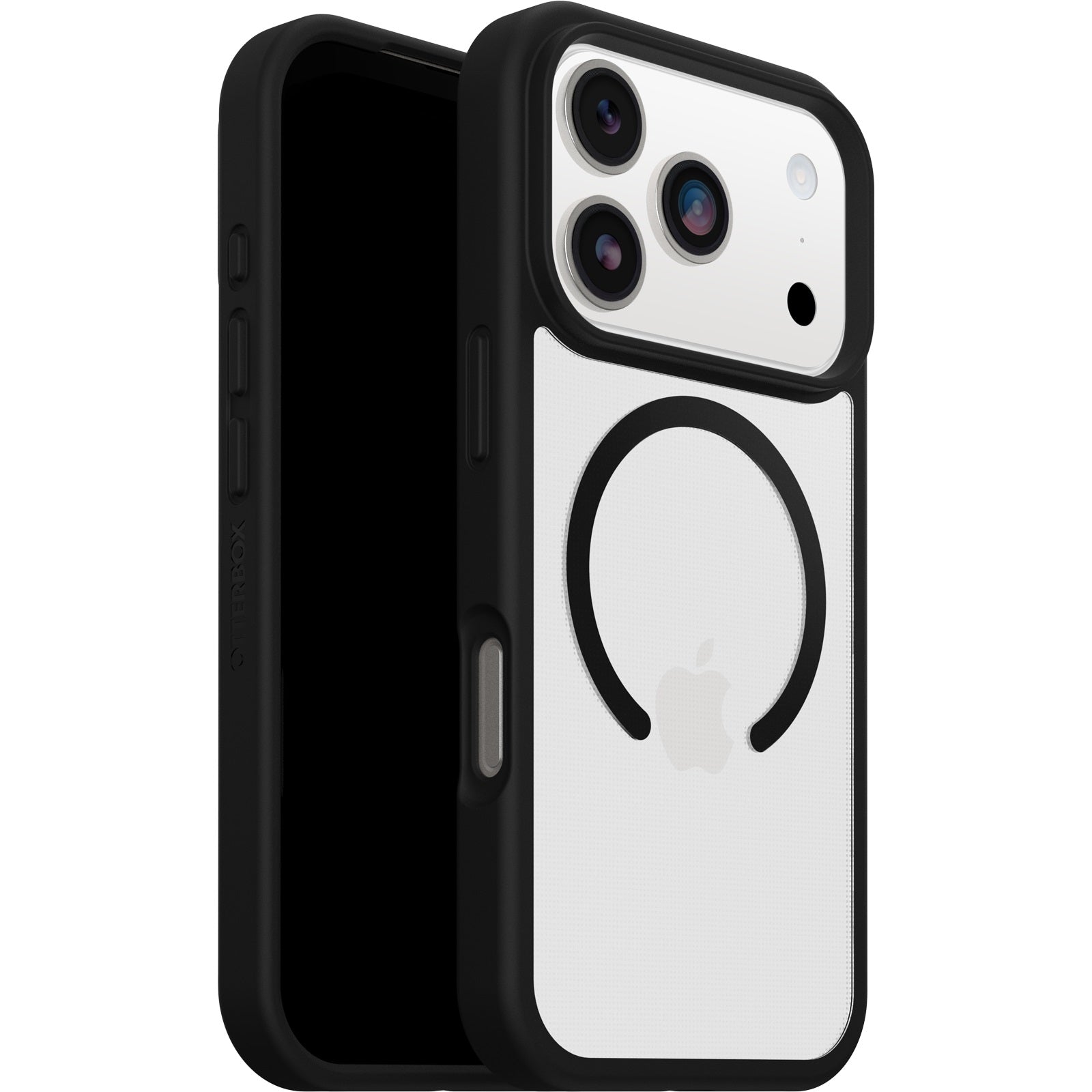 OtterBox React MagSafe Apple New iPhone Pro 2026 / iPhone 17 Pro (6.3') Case Black Crystal (Clear/Black) - (77-98631),7 Years Warranty