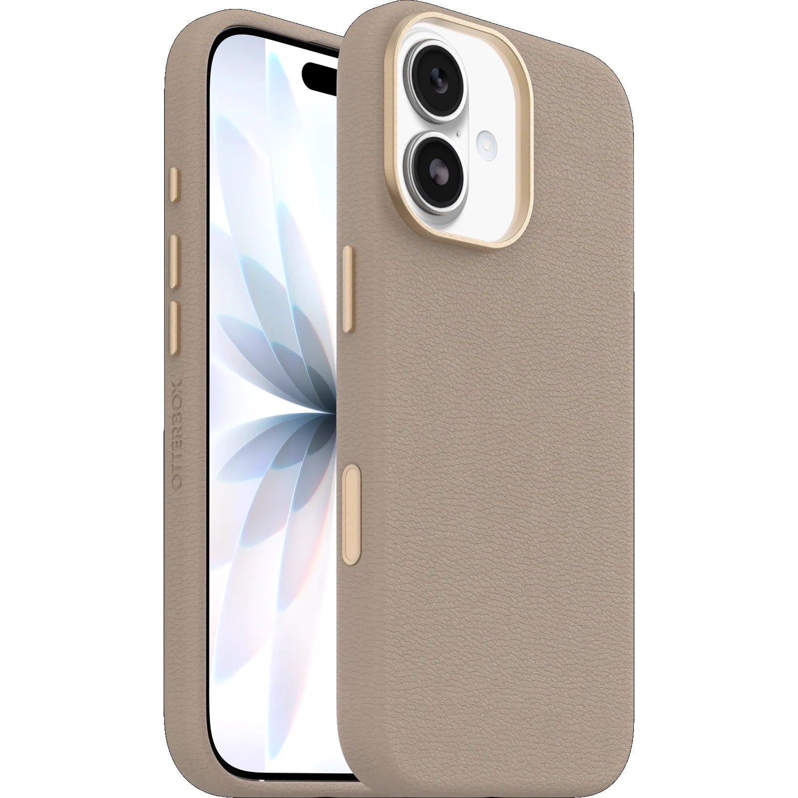 OtterBox Symmetry Cactus Leather MagSafe Apple iPhone 17 (6.3') Case Grey Comfort (Biege) - (77-99025), DROP+ 3X Military Standard, 7 Years Warranty