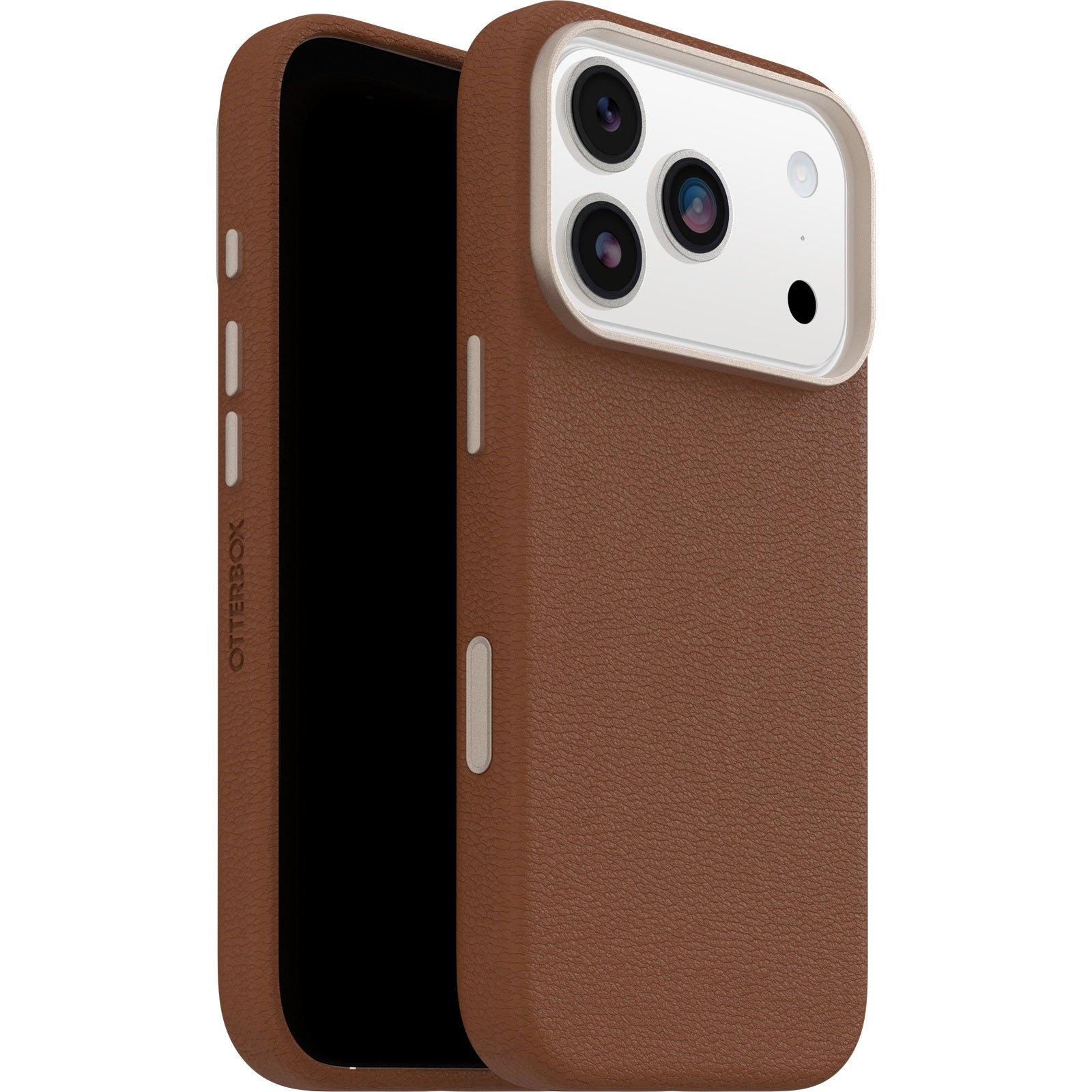 OtterBox Symmetry Cactus Leather MagSafe Apple New iPhone Pro 2026  /  iPhone 17 Pro Max (6.9') Desert Saddle (Brown) - (77-99065),7 Years Warranty