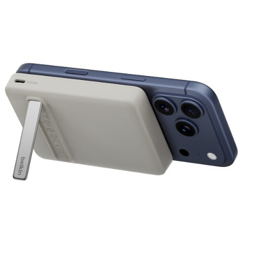 Belkin BoostCharge Slim Magnetic 10K Power Bank w/ Qi2(15W)+USB-C Cable(.6M)+Integrated Kickstand -Sand(BPD016fqSA),2xUSB-C,$2500 CEW,2 Years Warranty
