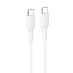 Belkin BoostCharge USB-C to USB-C Cable (2M) - White (CAB004bt1MBK), 3A/60W, 480Mbps, 30K+ Bends, Apple, Samsung, USB-IF Certified, 2 Years Warranty