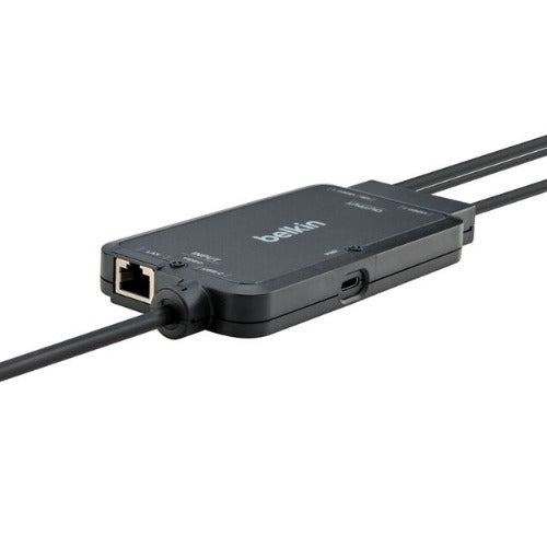 Belkin Cybersecurity and Secure KVM TAA KVM Dock USB-C® to (2) DP/USB-B Cables w/ RJ45 and Power - Black(F1DN2CCBL-CPN6t), 3 Years Warranty