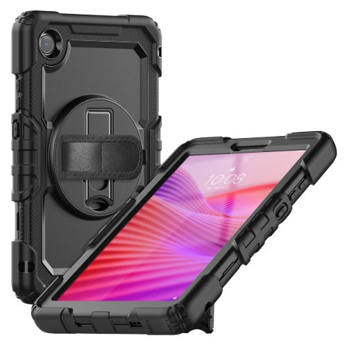 USP Rugged Samsung Galaxy A11/ Tab A9 (8.7') Case Black - Built-in-Kickstand, Hand & Shoulder Strap, DropProof,5 Years Warranty