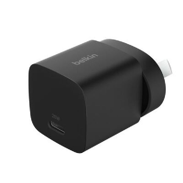 Belkin BoostCharge 25W USB-C (PD 3.1) Cubic Wall Charger - Black (WCA012AUBK),Best for iPhone & Samsung, $2,500 CEW, 2 Years Warranty