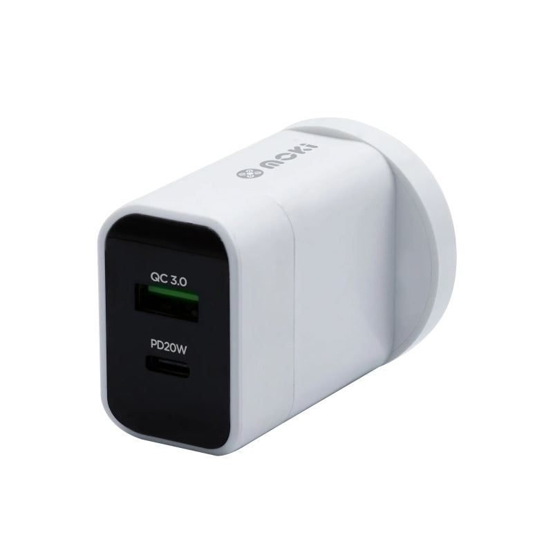 Moki PD &amp; QC USB-A/C Wall Charger 20W - Soundz Store AUSTRALIA