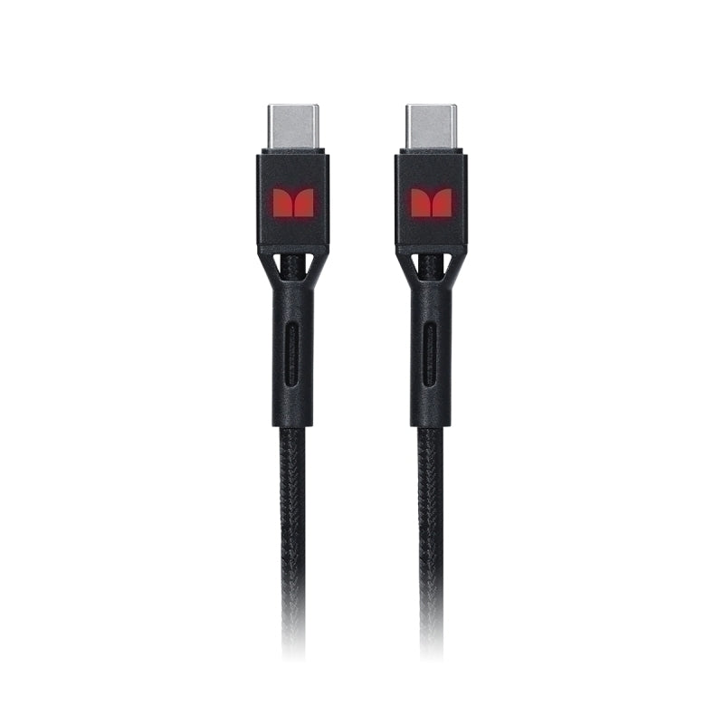 Monster USB-C to USB-C Braided Cable - Black 1.2m - Soundz Store AUSTRALIA