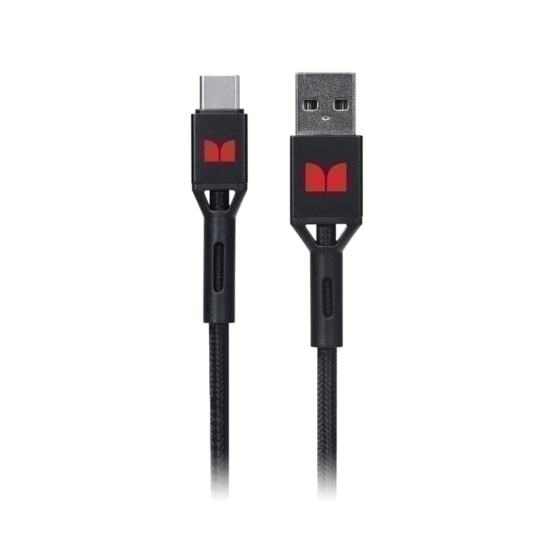 Monster USB-C to USB-A Braided Cable - Black 2m - Soundz Store AUSTRALIA