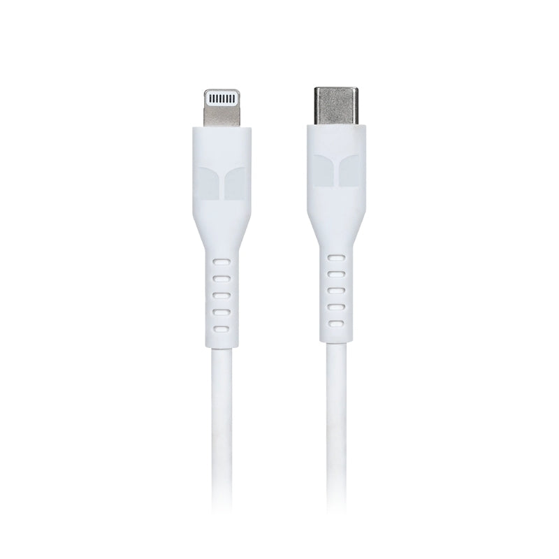 Monster Lightning to USB-C Thermo Plastic Elastometer Cable - White 2m - Soundz Store AUSTRALIA