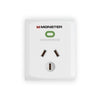 Monster Single Socket Surge Protector - White - Soundz Store AUSTRALIA