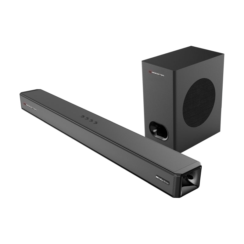 Monster 2.1.2 Channel Dolby Atmos 100-Watt Soundbar with Wireless Subwoofer - Soundz Store AUSTRALIA