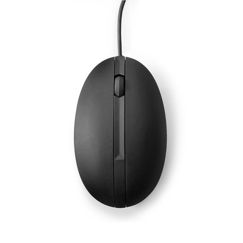 HP Wired Desktop 320M Mouse 1200dpi 3 Botton Wired USB-A Connector Optical Red Sensor 1.8M Cable Length Black 1YR WTY