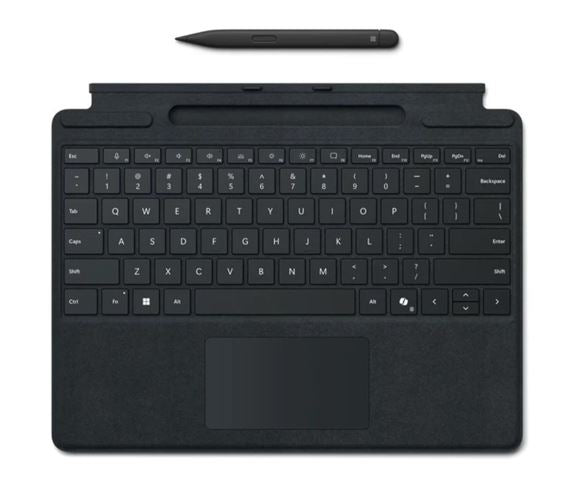 Microsoft Surface Pro 8/9/X/10/11/12 Business Signature Mechanical & Backlit Key Large Type cover Keyboard Black with Slim Pen