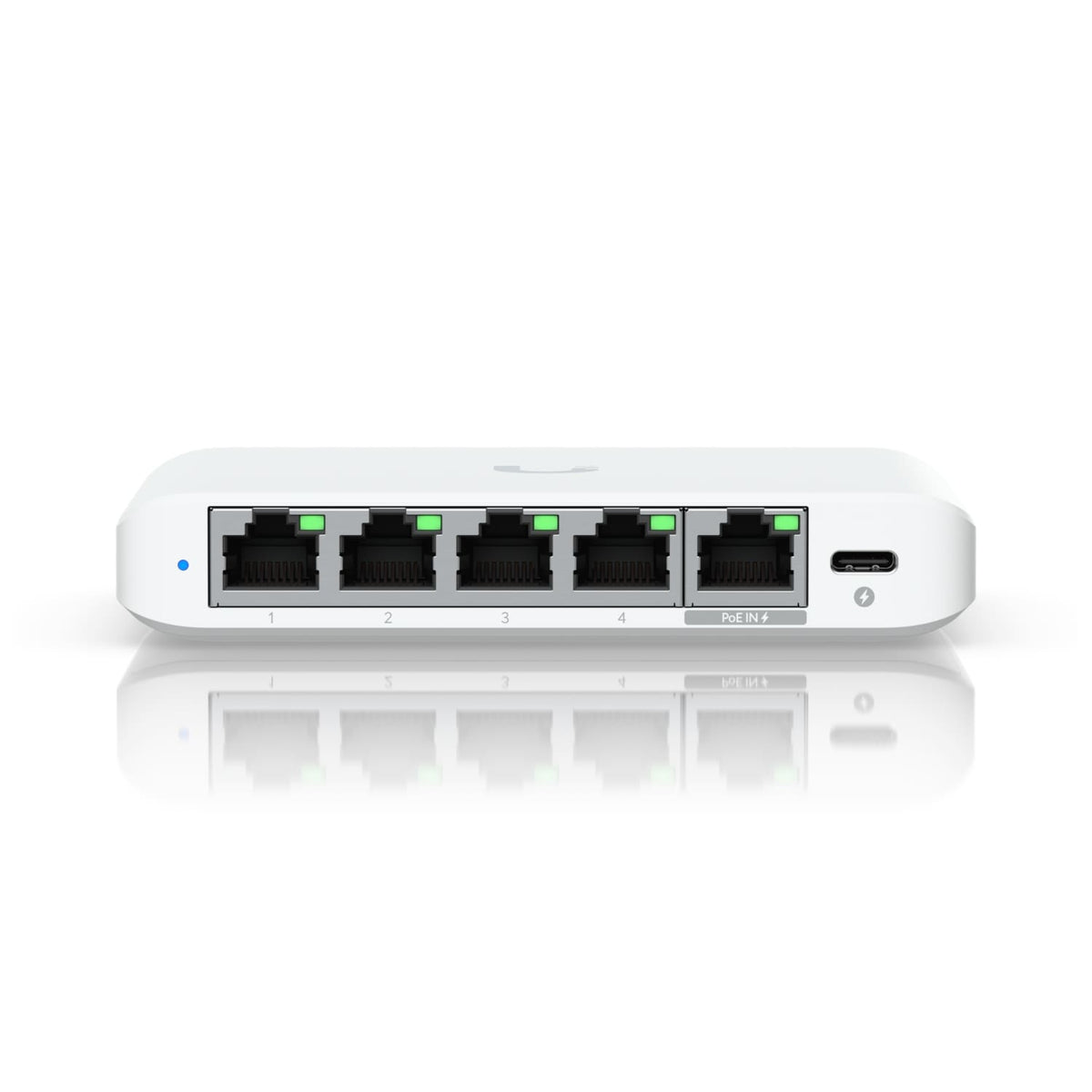Ubiquiti Flex Mini 2.5G, (4) 2.5 GbE Ports, (1) 2.5 GbE PoE Input Port for Power,
