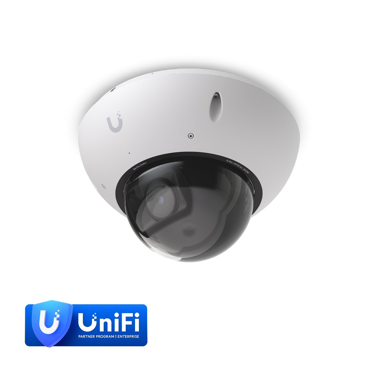 Ubiquiti G6 Pro Dome, White,All-Weather Vandal-Proof 4K PoE+, Multi-TOPS AI,2.36x Optic Zoom, 1/1.2' CMOS Sensor, IR Night VIsion,*Avail for Deal Reg*