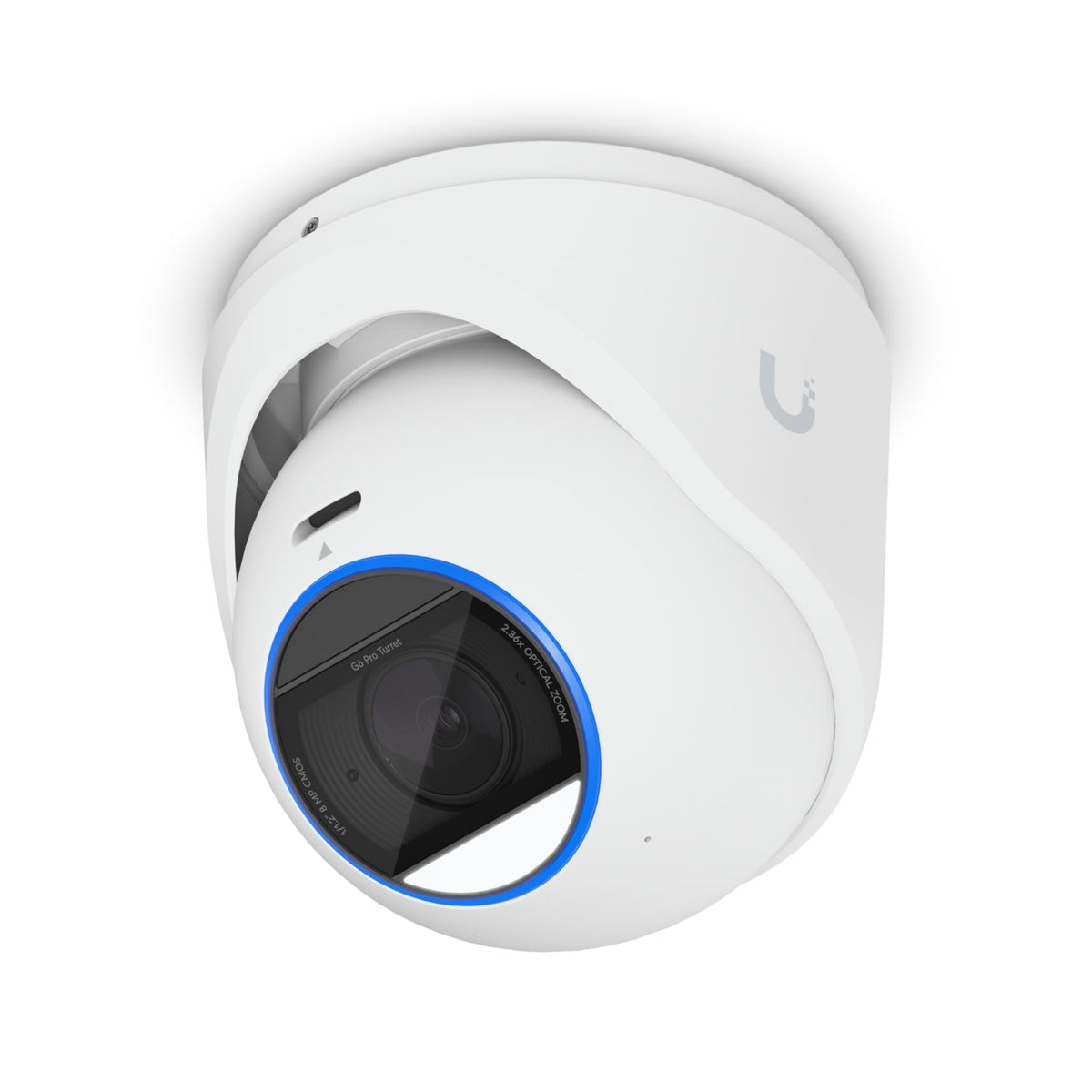 Ubiquiti  G6 Pro Turret, White, All-Weather Tamper-Resistant 4K PoE+Cam, AI Engine, 2.36x Optic Zoom,1/1.2'CMOS, Light Clarity,L-Range IR Night Vision