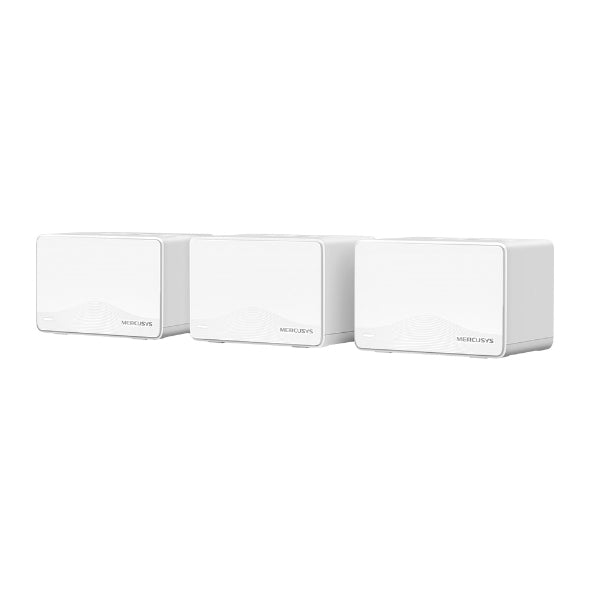 Mercusys Halo H25BE(3-pack) BE3600 Whole Home Mesh Wi-Fi 7 System, 650m²,  688 Mbps at 2.4 GHz, 2880 Mbps at 5 GHz, MLO, 4096-QAM, OFDMA, EHT160 on 5