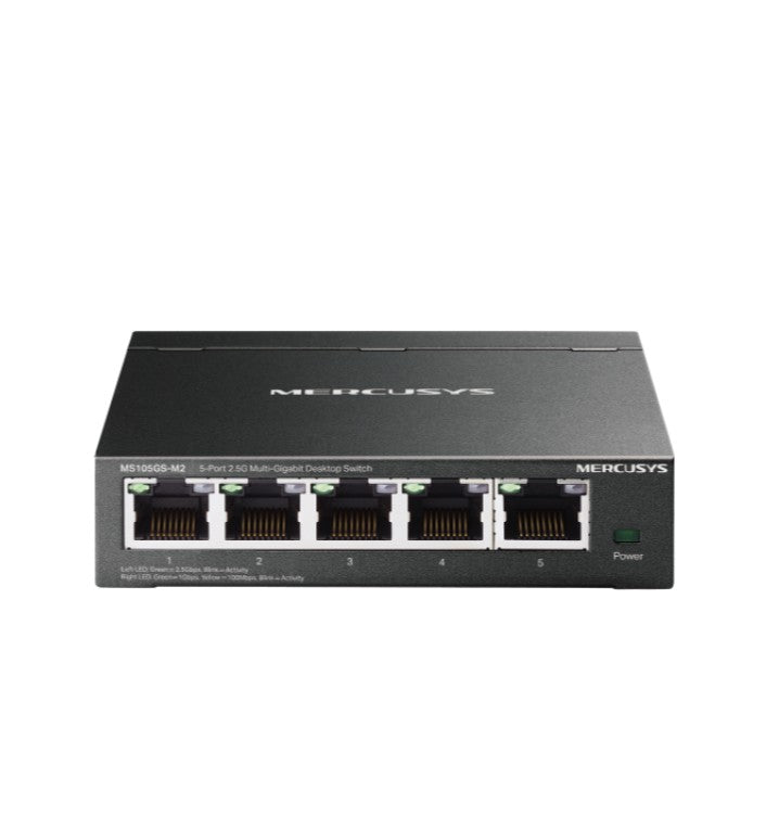 Mercusys MS105GS-M2 5-port 2.5G Multi-Gigabit Desktop Switch,  5× 2.5G RJ45 Ports