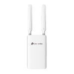 (CH)TP-Link ER703WP-4G-Outdoor Omada 4G+ Cat6 AX3000 Wi-Fi 6 Outdoor/Indoor Gateway, 574Mbps at 2.4 GHz + 2402 Mbps at 5 GHz (HE160) Wi-Fi Speed, 300