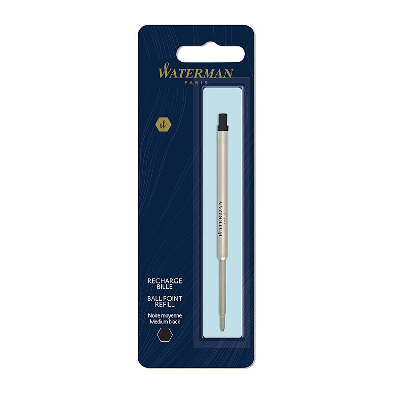 Waterman Ballpoint Refill Medium Black Pk1