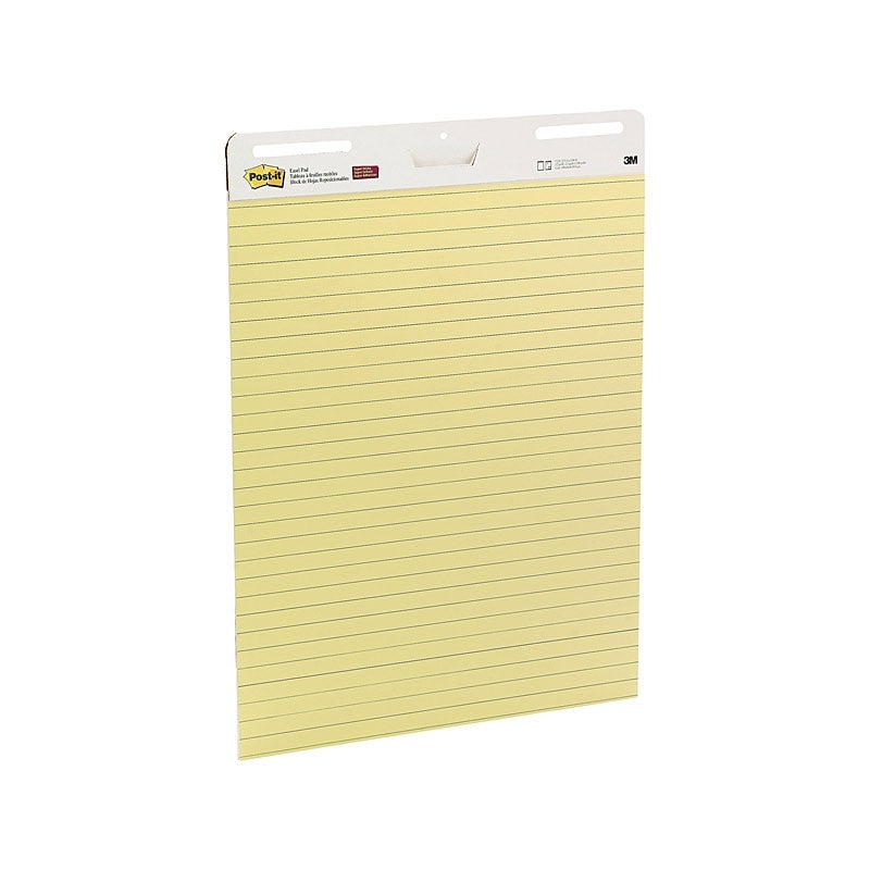 Post-It Lined Easel Pads Canary Yellow 635 x 762mm - Box of 2