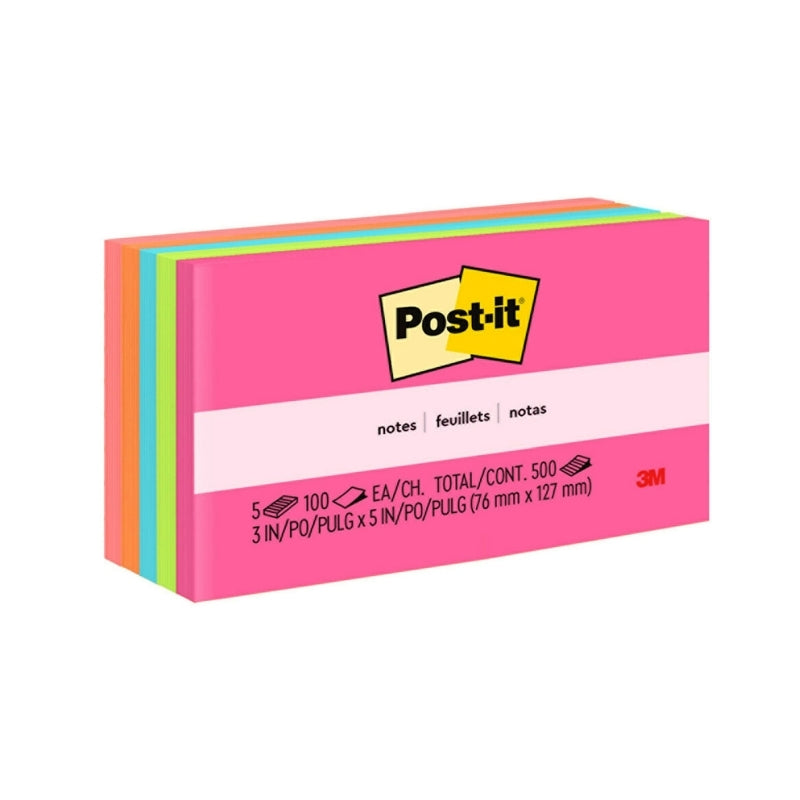 Post-It Notes Assorted Colours 76 x 127mm 5-Pack – Soundz Store AUSTRALIA