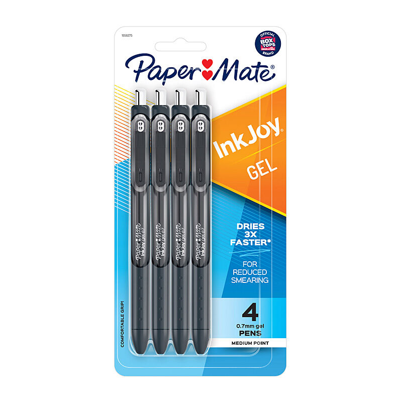 Paper Mate InkJoy Gel Pens .07 Blk Pk4 Bx6