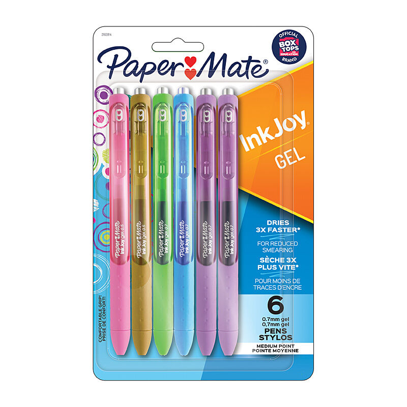 Paper Mate InkJoy Gel Pens Retr Pastl Pk6 Bx6