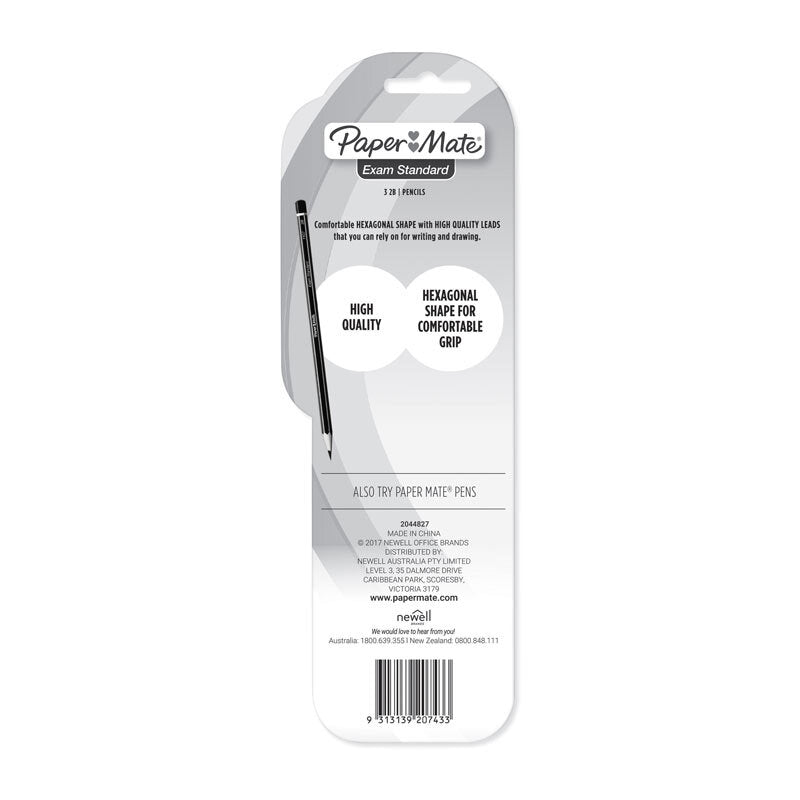 PM 2B Woodcase Pencil Pk3 Bx12