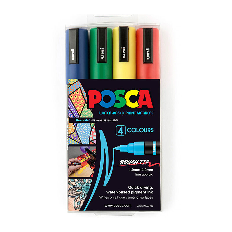 Posca PC5BR4PASS - PC5BR Paint Mrkr Ast Pk4