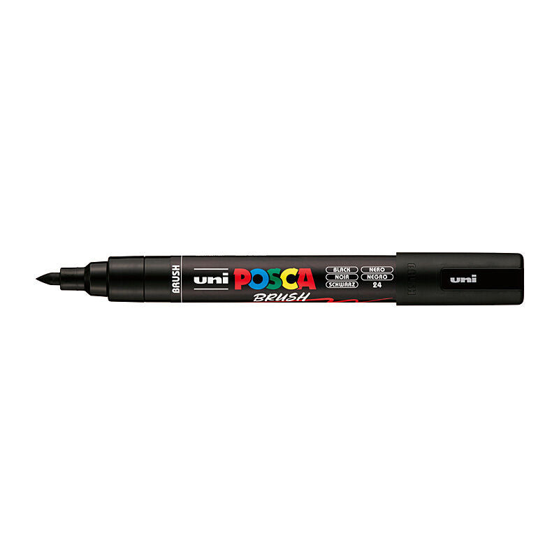 Posca PC5BRBK - Medium Brush Tip Black