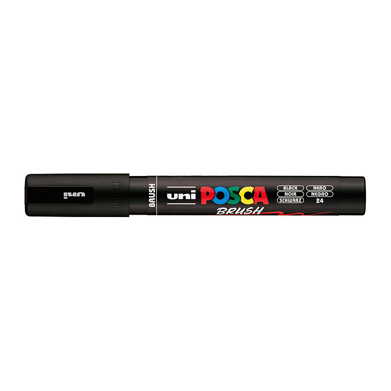Posca PC5BRBK - Medium Brush Tip Black