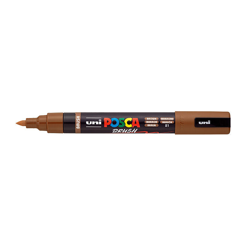 Posca PC5BRBN - Medium Brush Tip Brown