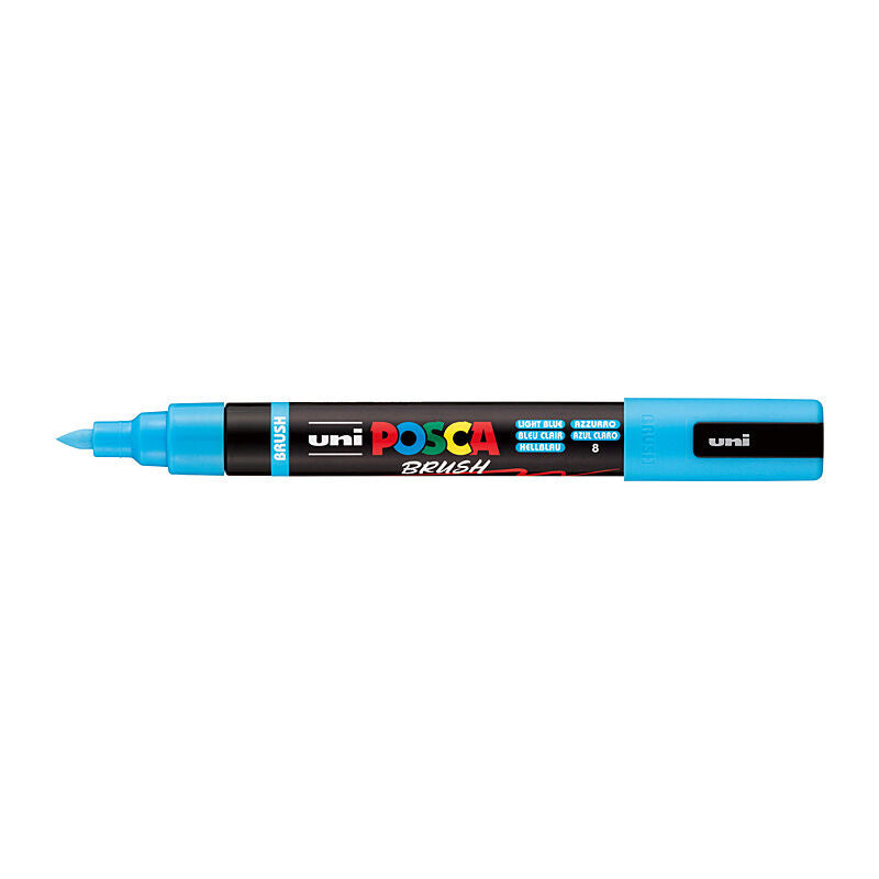 Posca PC5BRLTBL - Medium Brush Tip Lt Blue