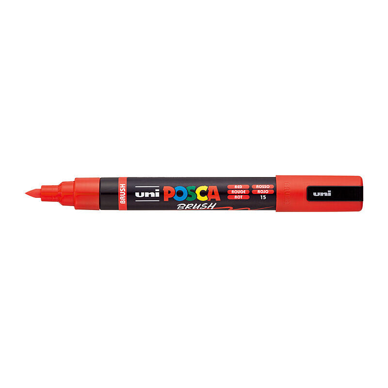 Posca PC5BRR - Medium Brush Tip Red