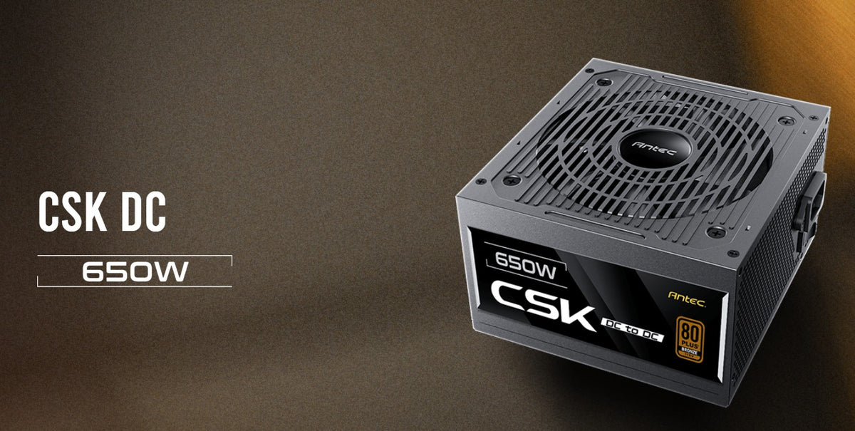 Antec CSK650DC 80+ Bronze,  DC to DC, Flat Cables,. CircuitShield Protections, Thermal, Reliable Value Power Supply 5yr