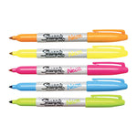 Sharpie Neon Permanent Marker Fine Point Asst Pk5