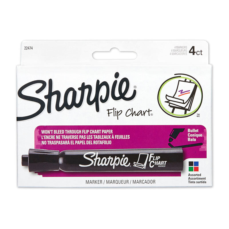 SH Flip Chart Markers Asst Pk4