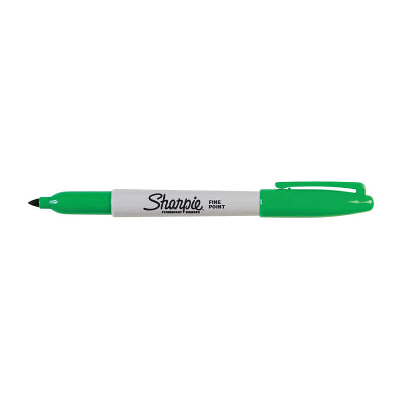 Sharpie Permanent Marker Fine Point Grn Bx12