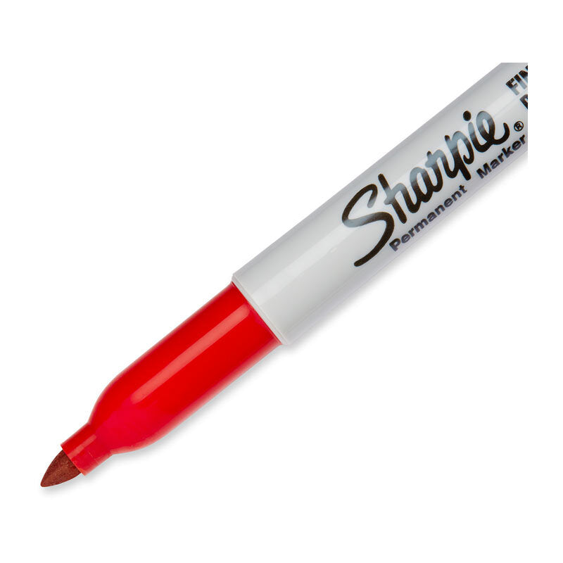 Sharpie Permanent Marker Fine Point Red Bx12