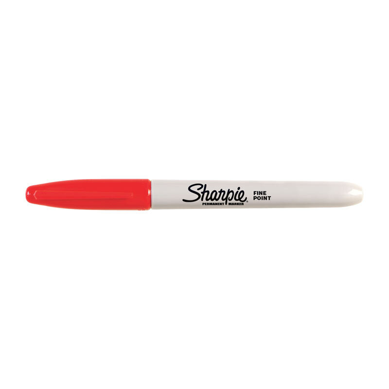 Sharpie Permanent Marker Fine Point Red Bx12