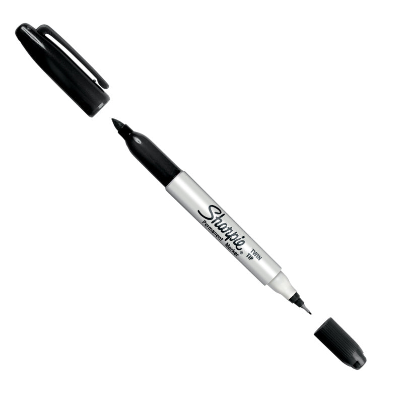 Sharpie Marker TwinTip Blk Bx6
